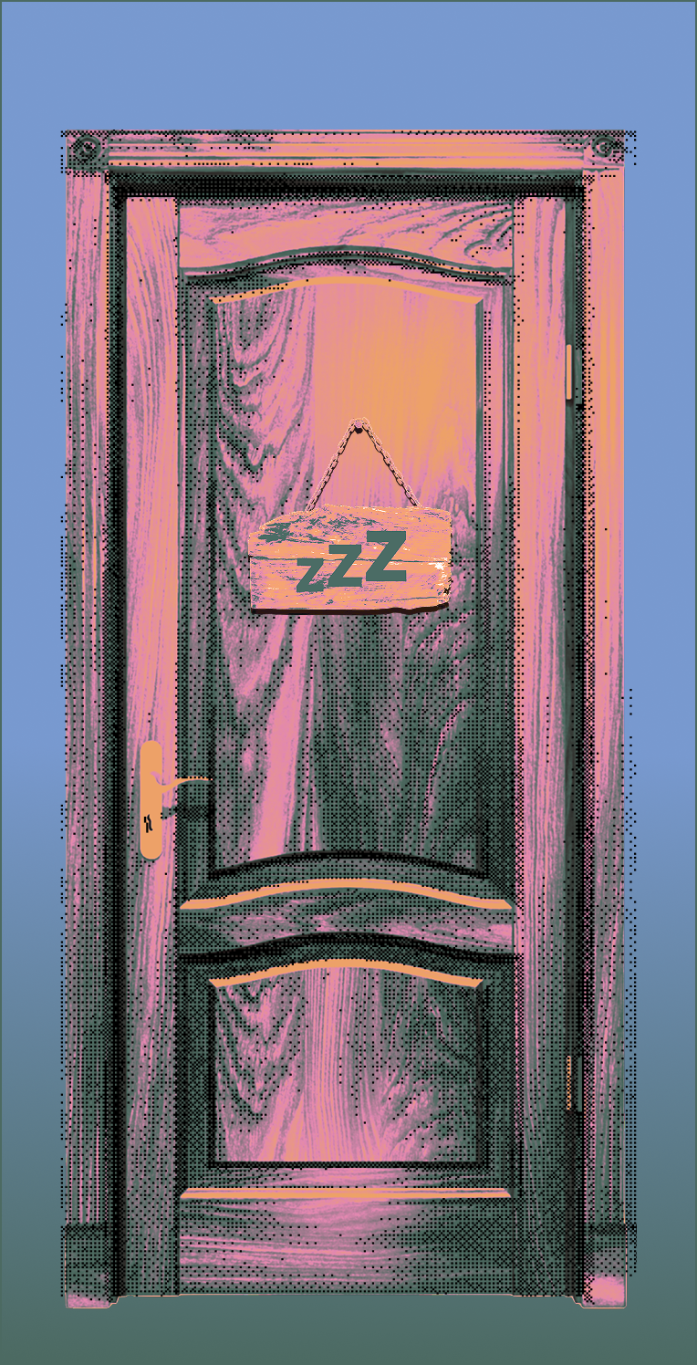 door-with-sleeping-sign